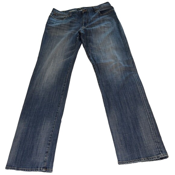 Lucky Brand Jeans 363 Vintage Straight 38x35 Mens Blue Stretch Mid Rise Denim - Picture 1 of 12